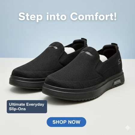Lace free light-weight knit shoe black
