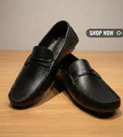 আসল চামড়ার প্রিমিয়াম লোফার - Black