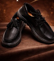 Genuine Leather Casual Shoe Black