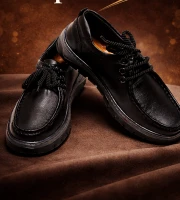 Genuine Leather Casual Shoe Black